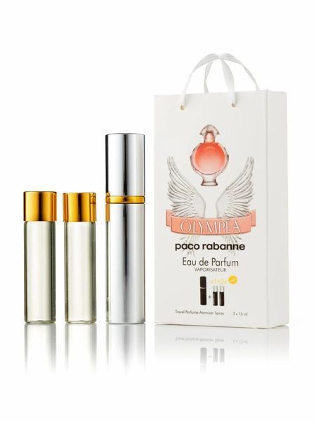 Paco Rabanne Olympea edp 3x15ml pudełko prezentowe z częściami zamiennymi