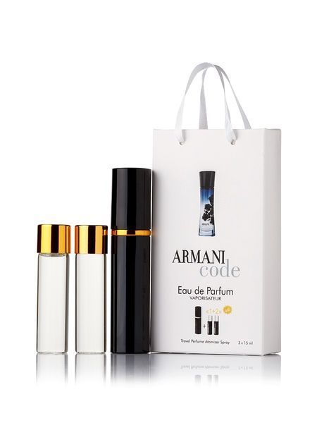 Armani Code edp 3x15ml mini perfume in a handbag