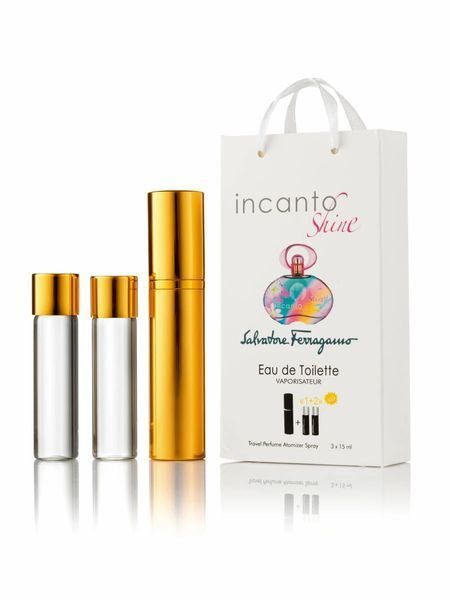Salvatore Ferragamo Incanto Shine edp 3x15ml mini perfumy w pudełku prezentowym